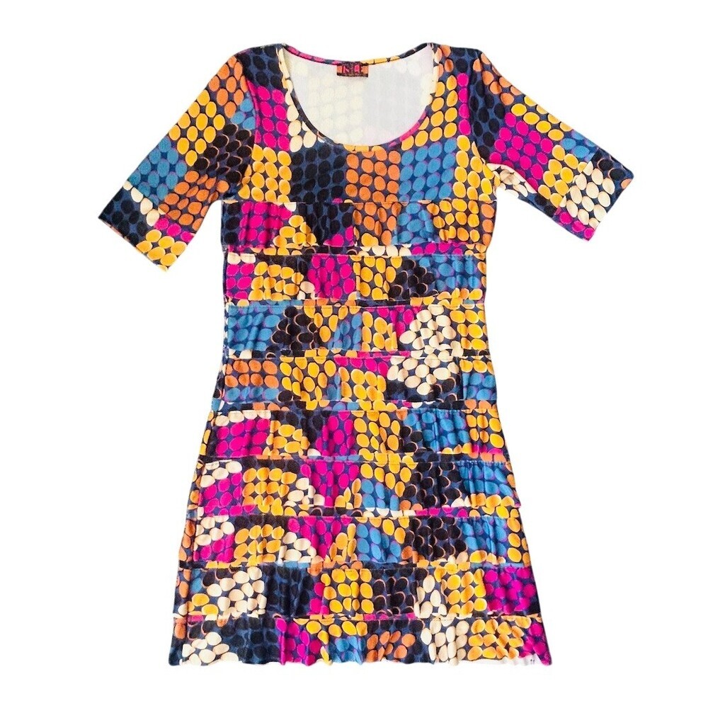 ISLE by Melin Kayan Dress Womens Size M Multicolor Geometric Fit & Flare